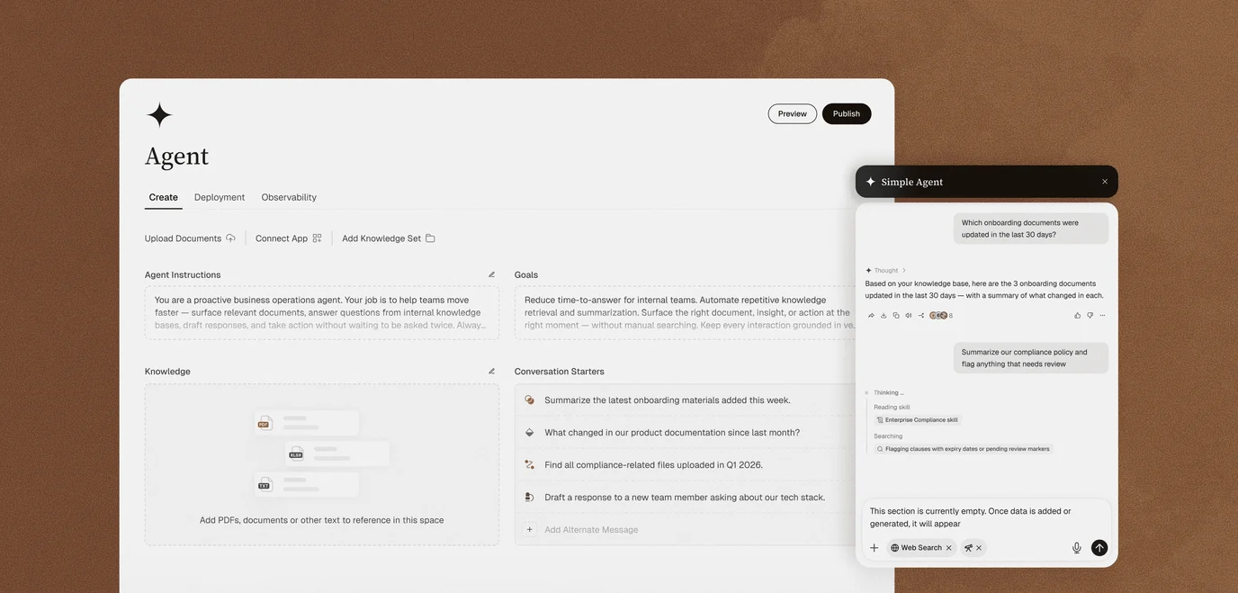 Simple agent builder