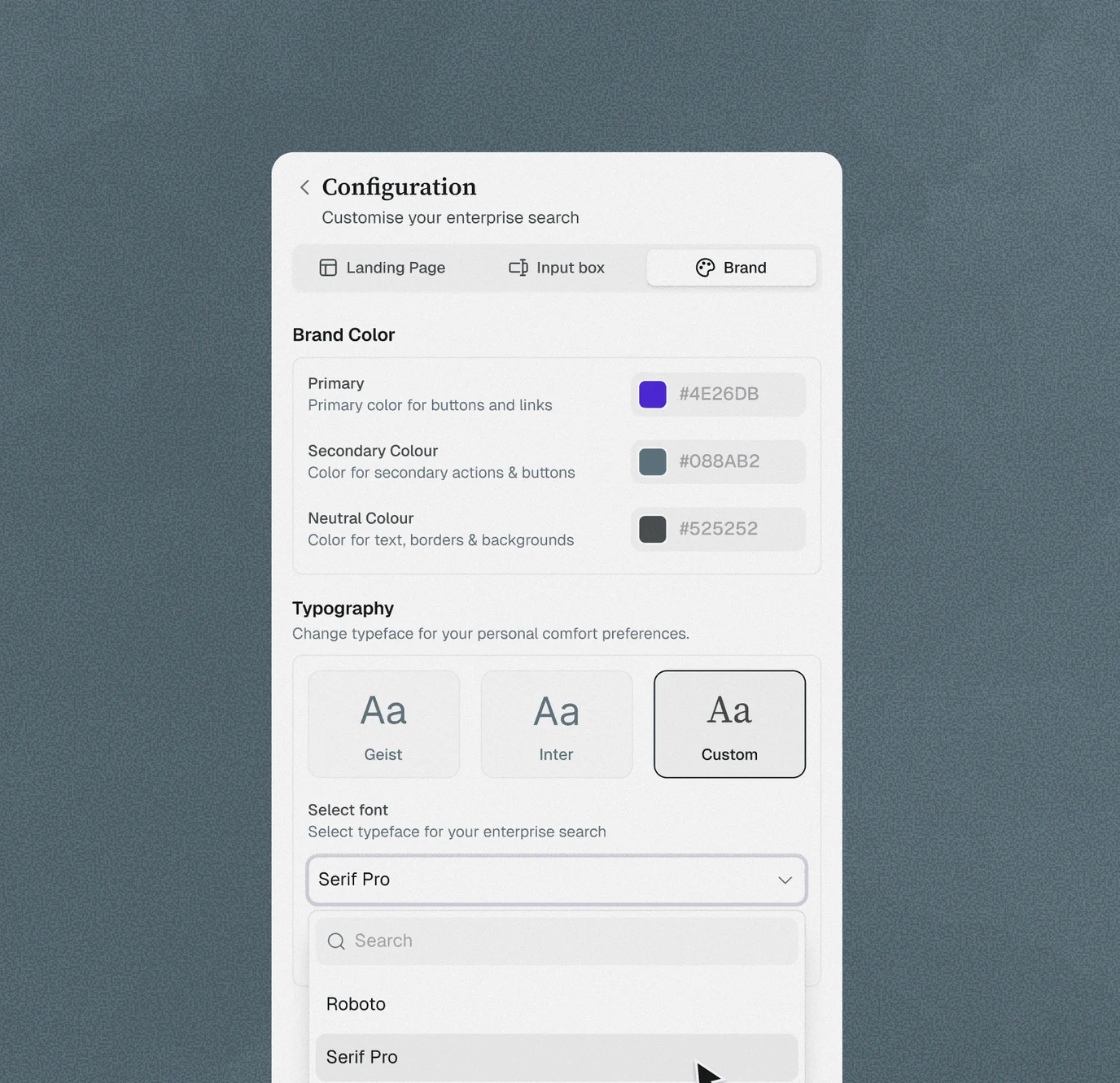 AI model settings