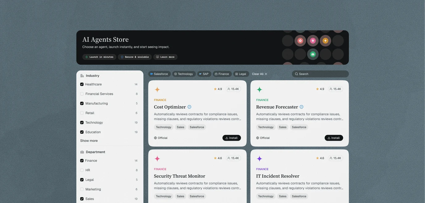 Agent marketplace