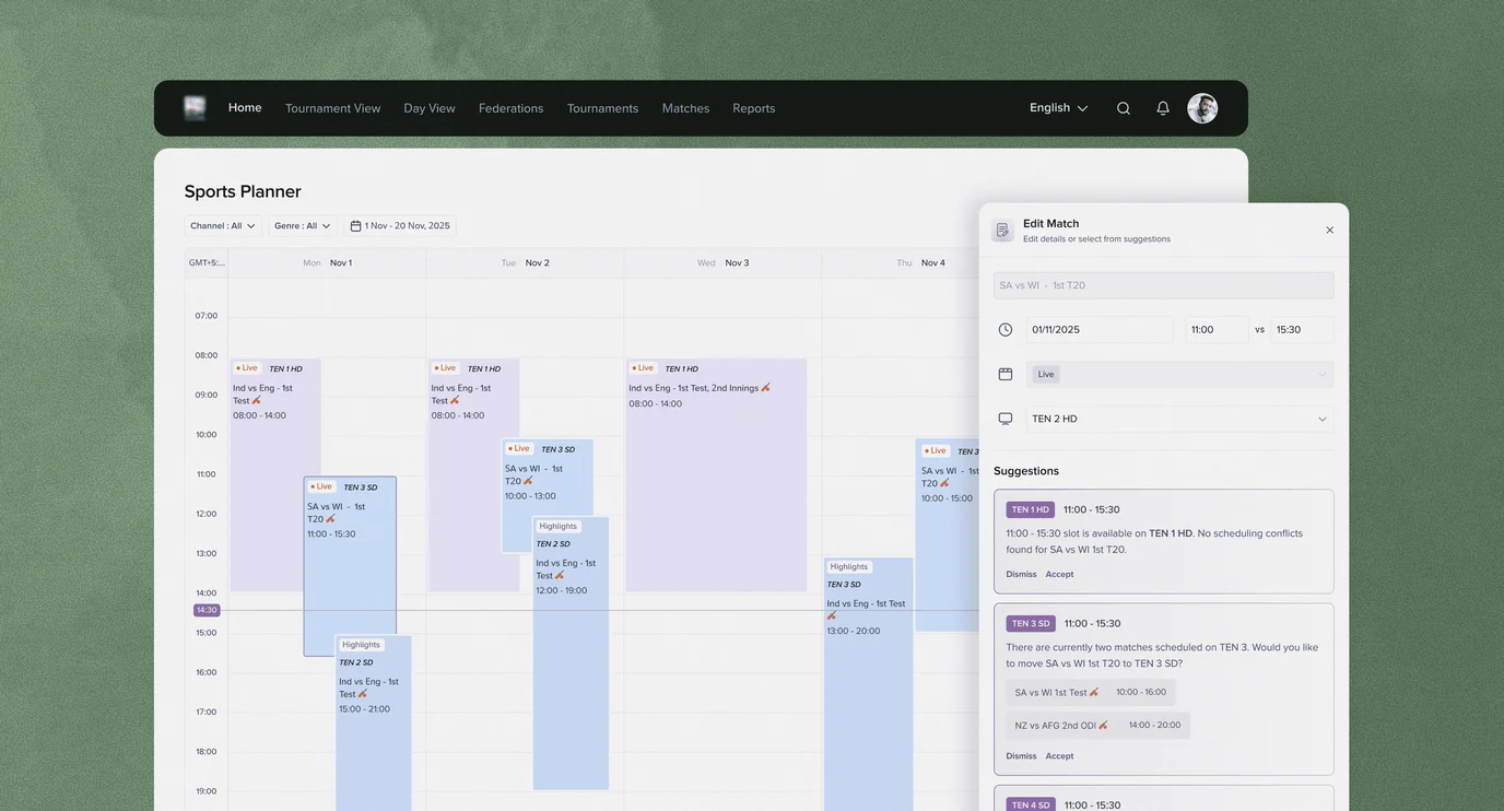 Broadcast planning platform